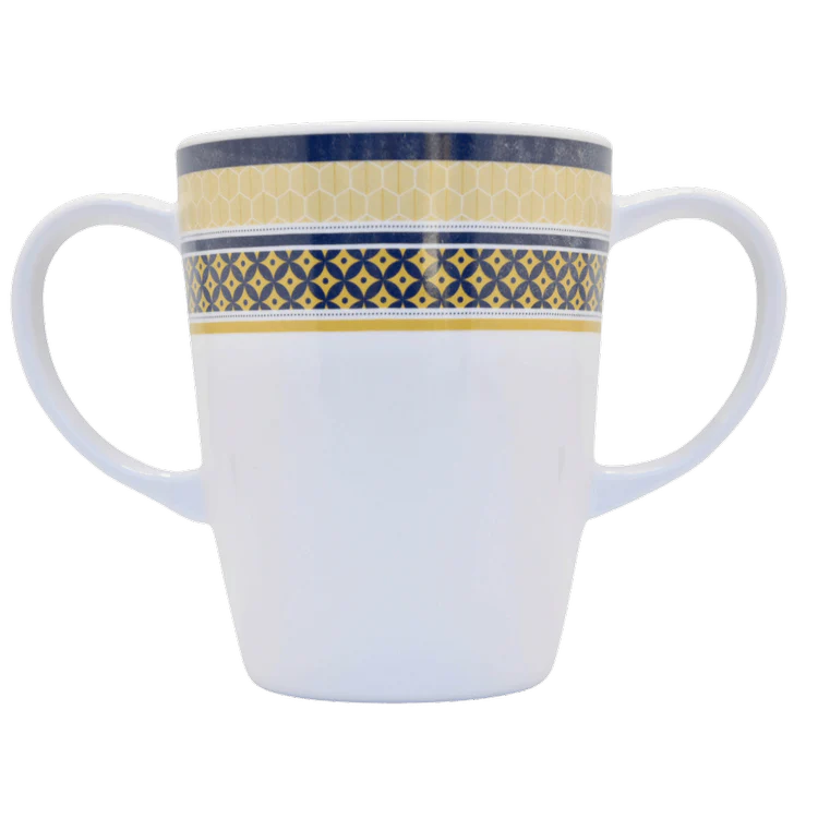 Two Handled Melamine 'China' Tea Cup