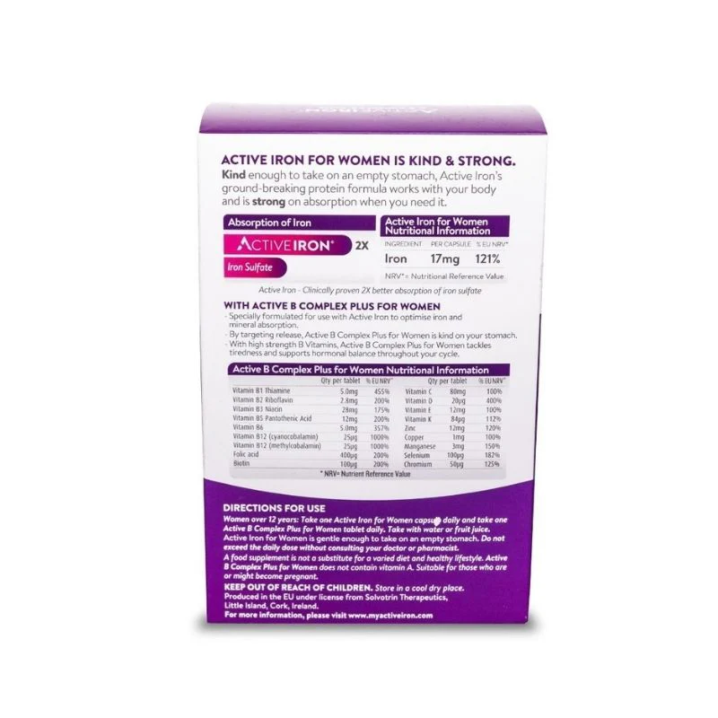 Active Iron & B Complex Plus For Women - Image 2