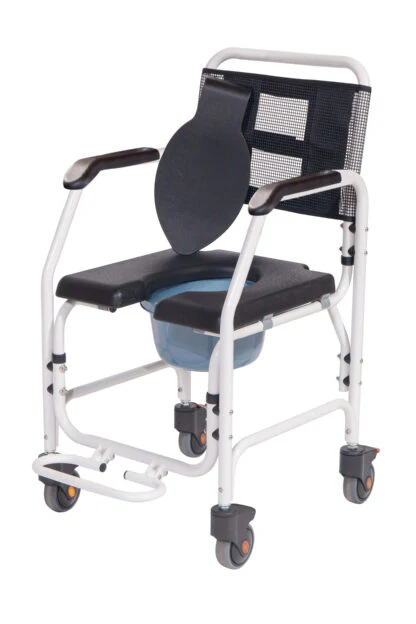 ASPER Wheeled Shower Chair with Commode - Image 2