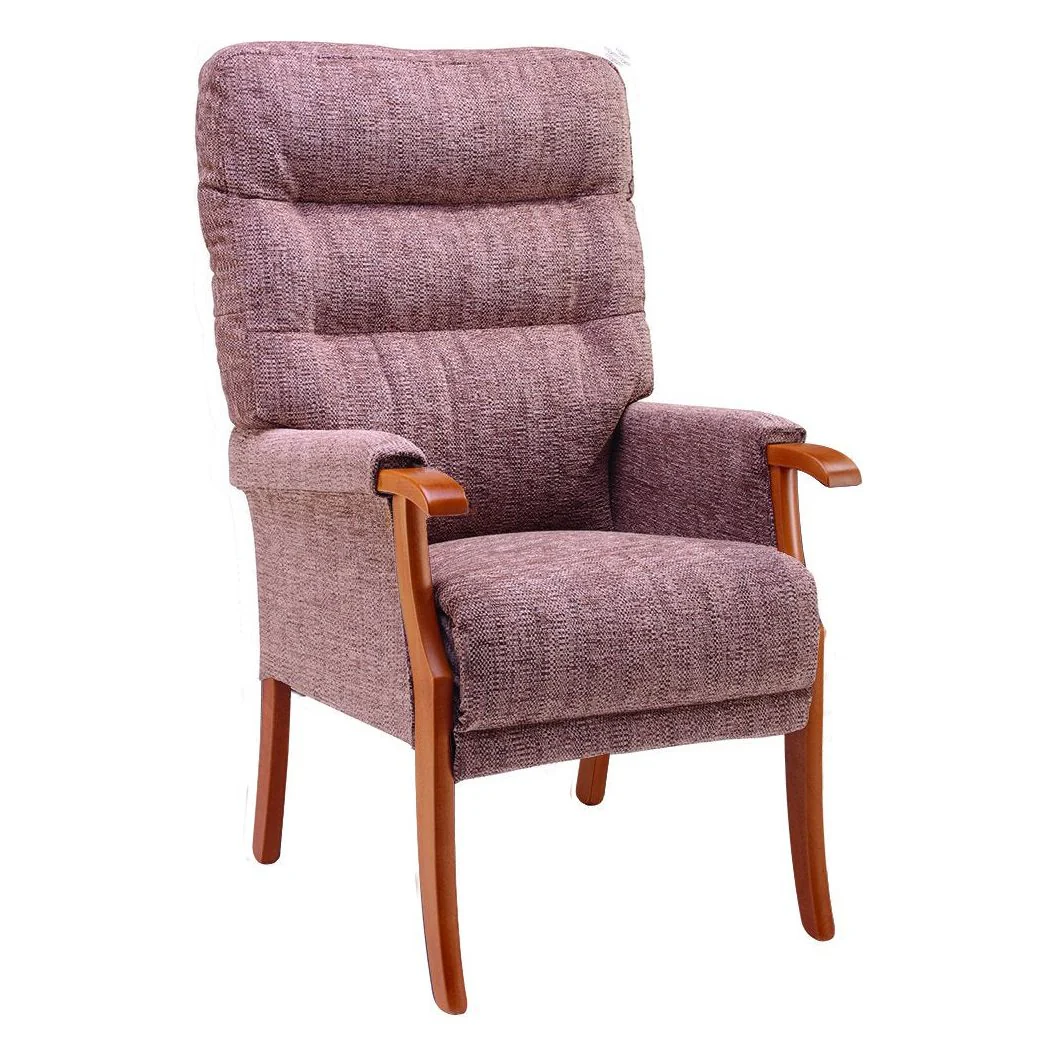 Orwell High-Backed Oak Fireside Chair - Image 6