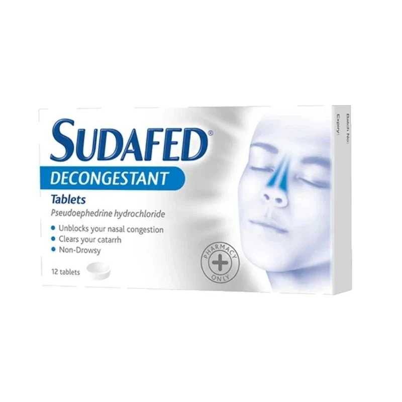 Sudafed Non-Drowsy Decongestant Tablets 12 Pack