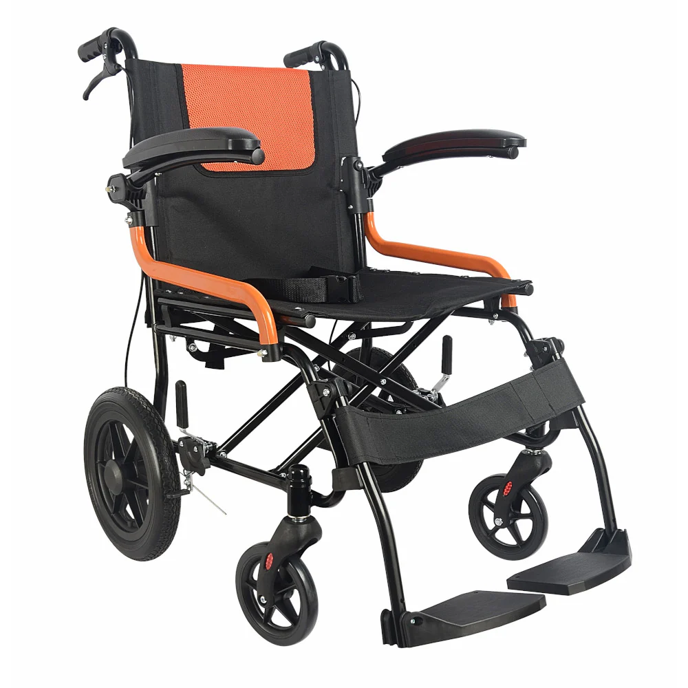Transit Wheelchair with Foldable Arms